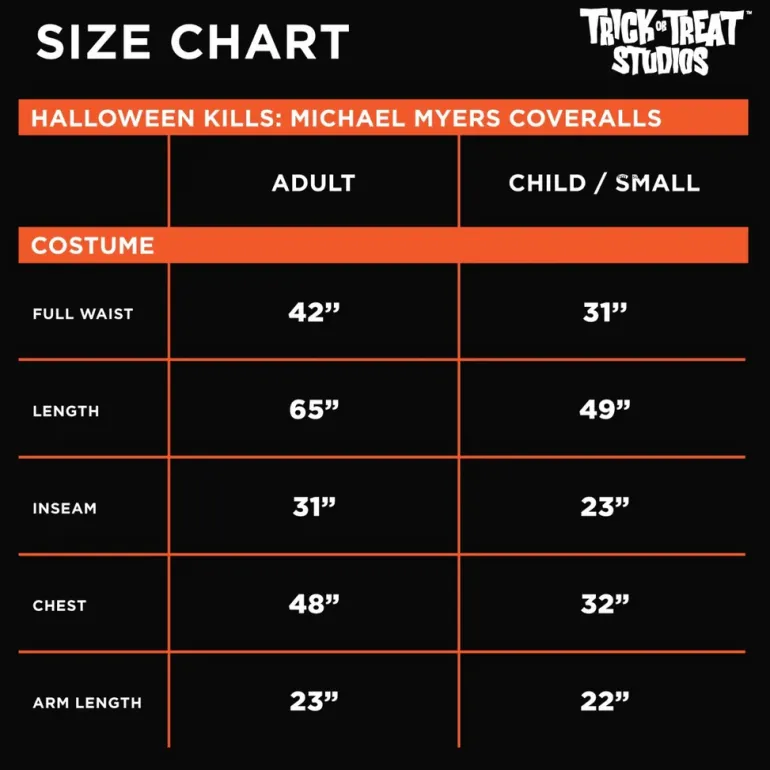 Adults Halloween Kills Michael Myers Coveralls Costume