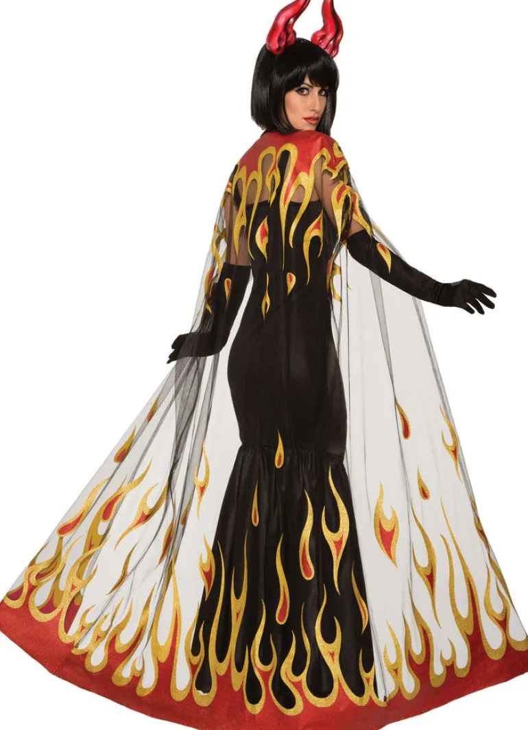 Adults Hell Fire Cape Costume Accessory