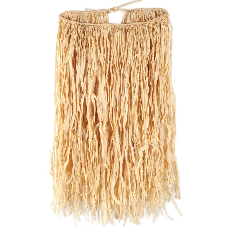 Adults Natural Tan Raffia Long Hula Skirt