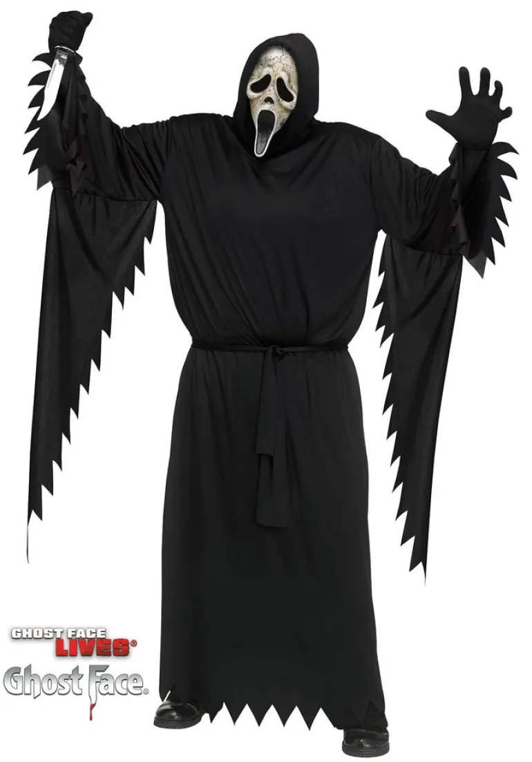 Adults Plus Size Scream Aged Ghost Face Costume
