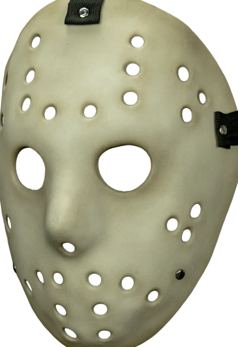 Aged Antique Killer Hockey Goalie Injection Costume Mask