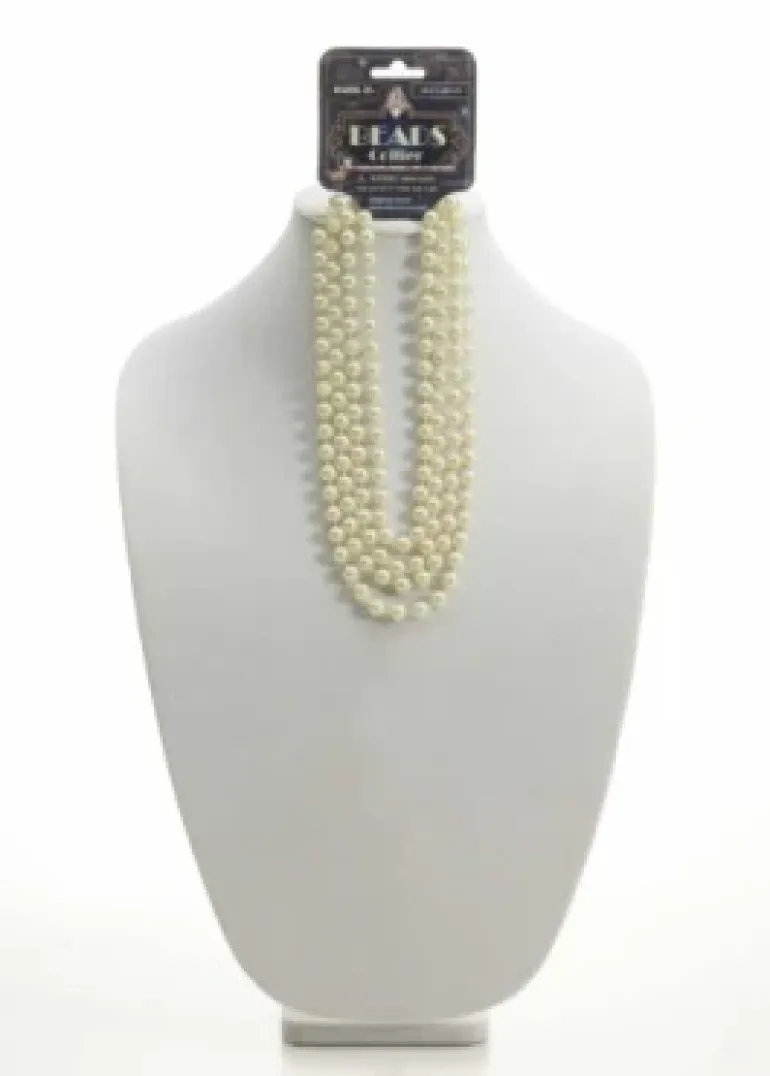 Beige Roaring 20's Bead Necklace