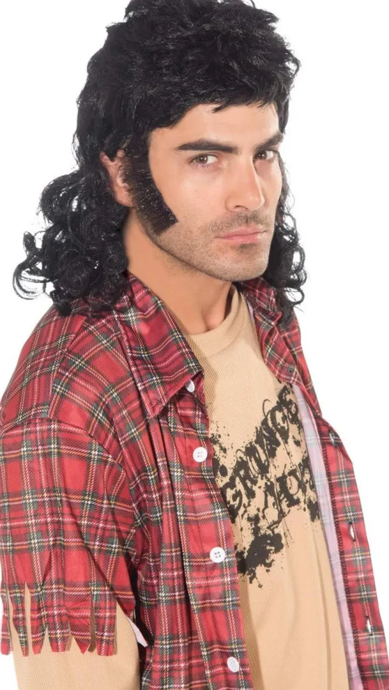 Black Mullet Wig