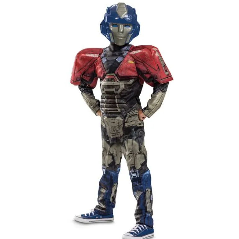Boys Transformers One Optimus Prime Orion Pax Muscle Costume