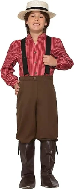 Boys Western Pioneer Villager Costume