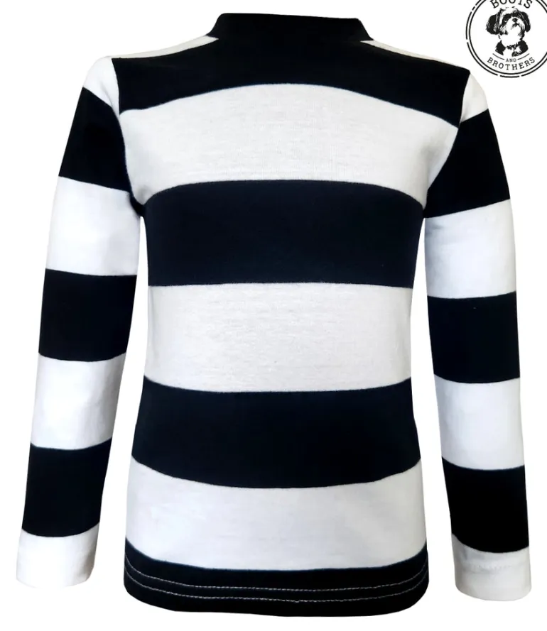 Infants/Toddlers/Kids Black & White Striped T-Shirt Costume