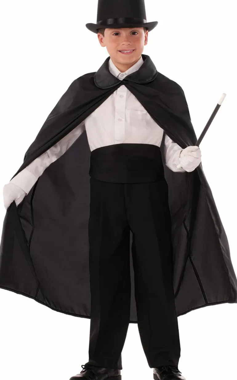 Kids Black Magician's Cape Costume Accessory