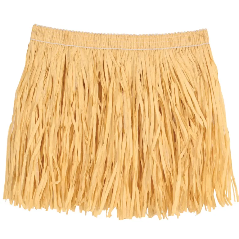 Kids Natural Tan Raffia Mini Hula Skirt