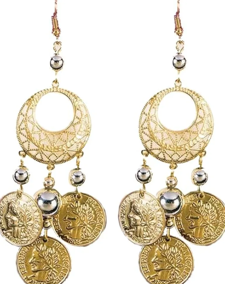 Roman or Greek Coin Earrings Costume Jewelry