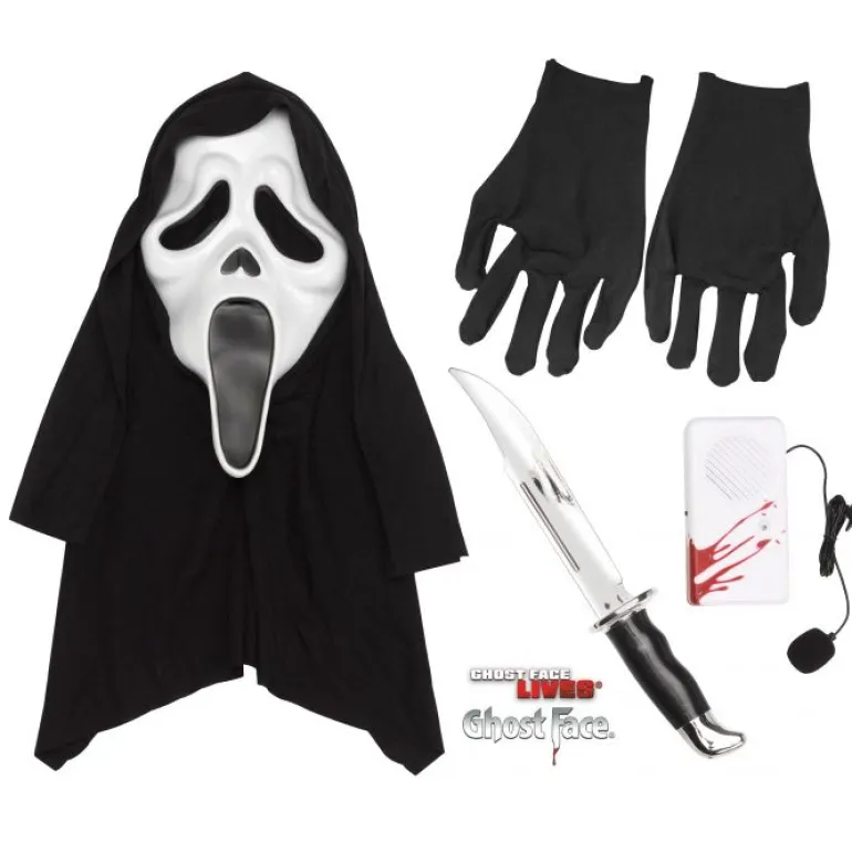 Scream Ghost Face Slayer Costume Accessory and Voice Changer Kit