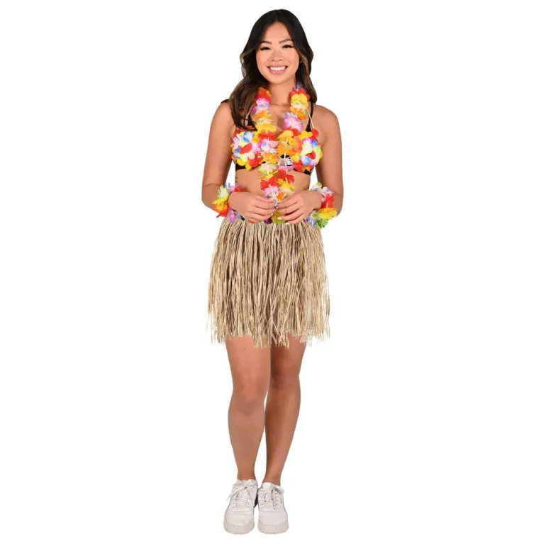 Teen Natural Tan Raffia Hula Skirt