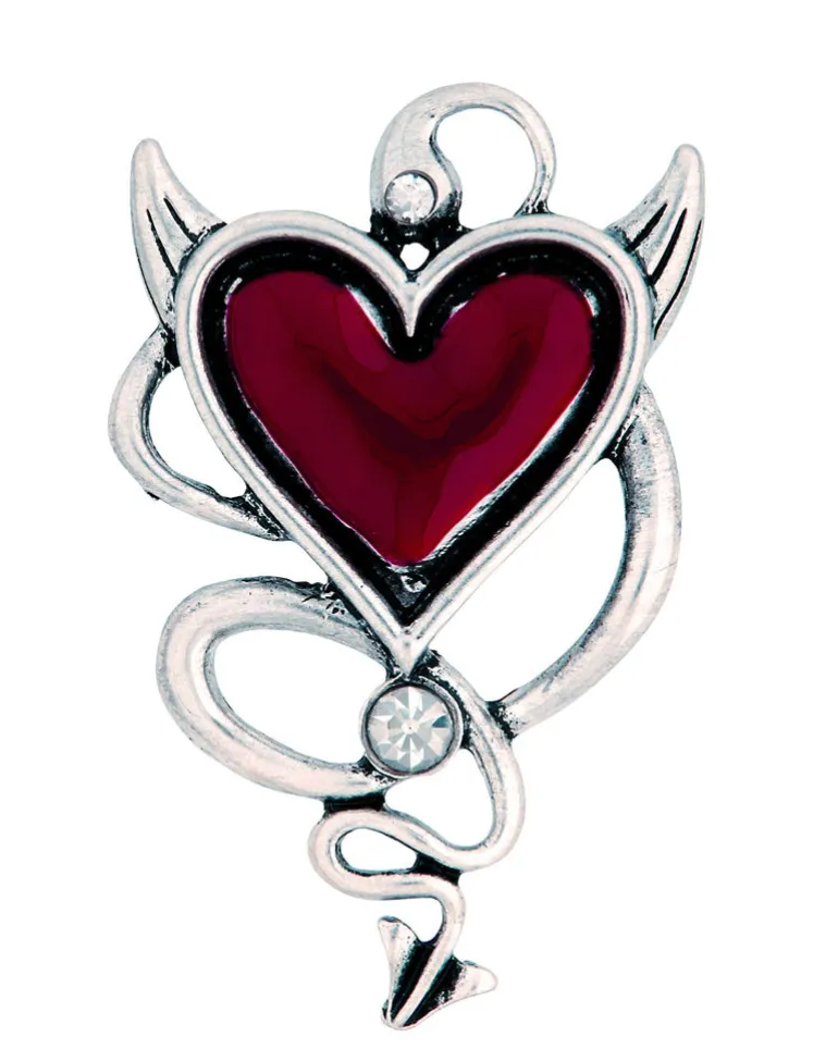 Wicked Gems Devil Heart Ring Costume Jewelry Accessory