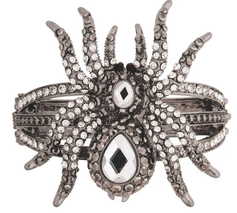 Wicked Gems Jeweled Spider Bangle Costume Jewelry Accessory