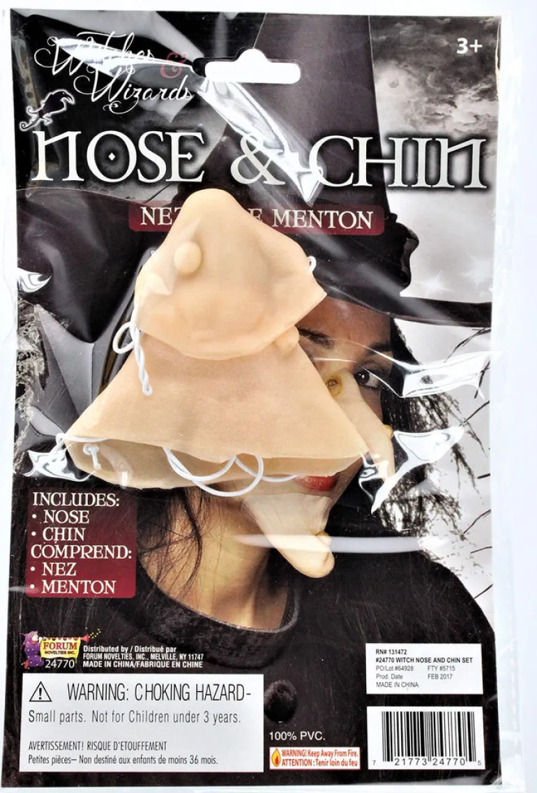 Witch Nose and Chin Set Costume Accessory