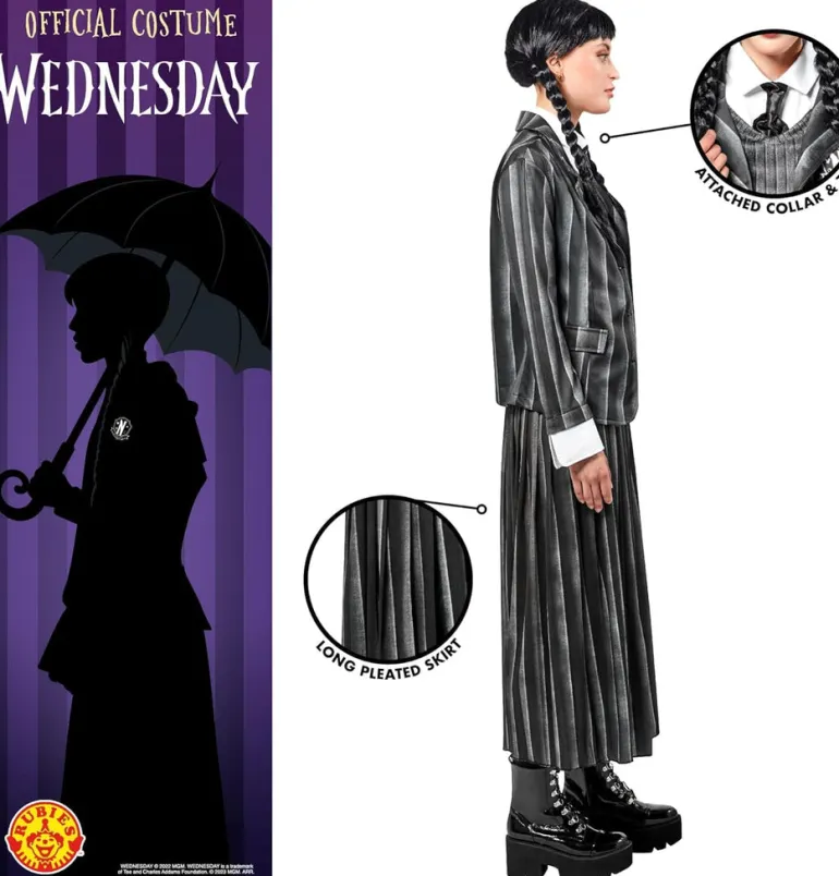 Womens Addams Family Wednesday Addams Nevermore Academy Costume