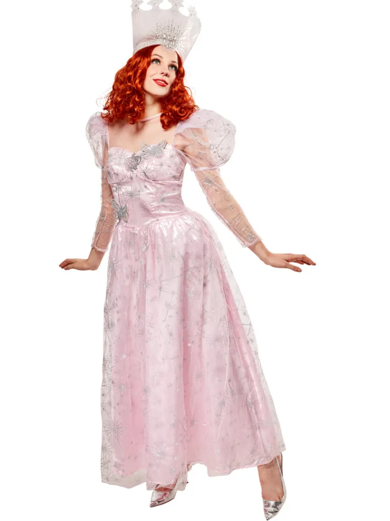 Womens Wizard of Oz Glinda the Good Witch Dress and Tiara Costume